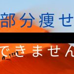 部分痩せは嘘だけど綺麗に痩せる方法は本当にあります【引き締め効果や揉んで脂肪燃焼も嘘】